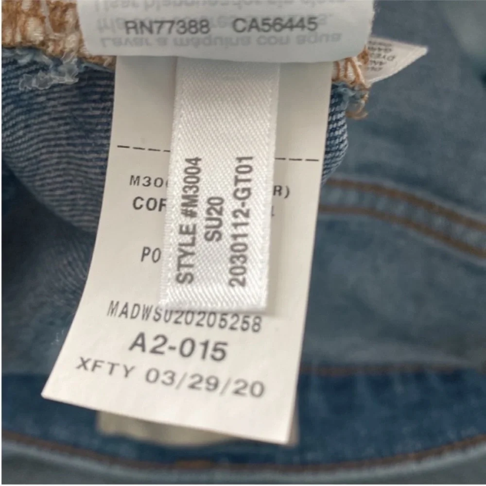 Madewell Classic Straight Distressed Light Wash Jeans Size 27